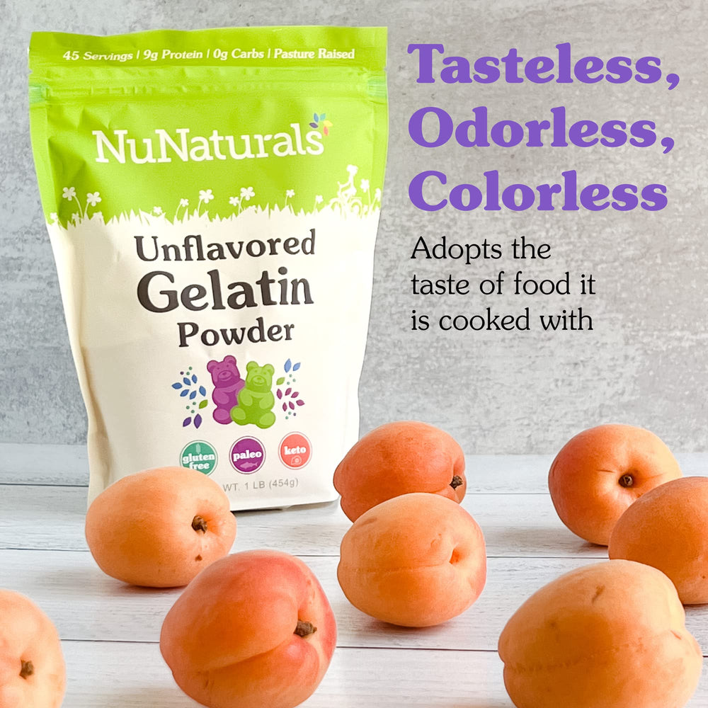 NuNaturals gelatin used in cheesecake for creamy, firm texture
