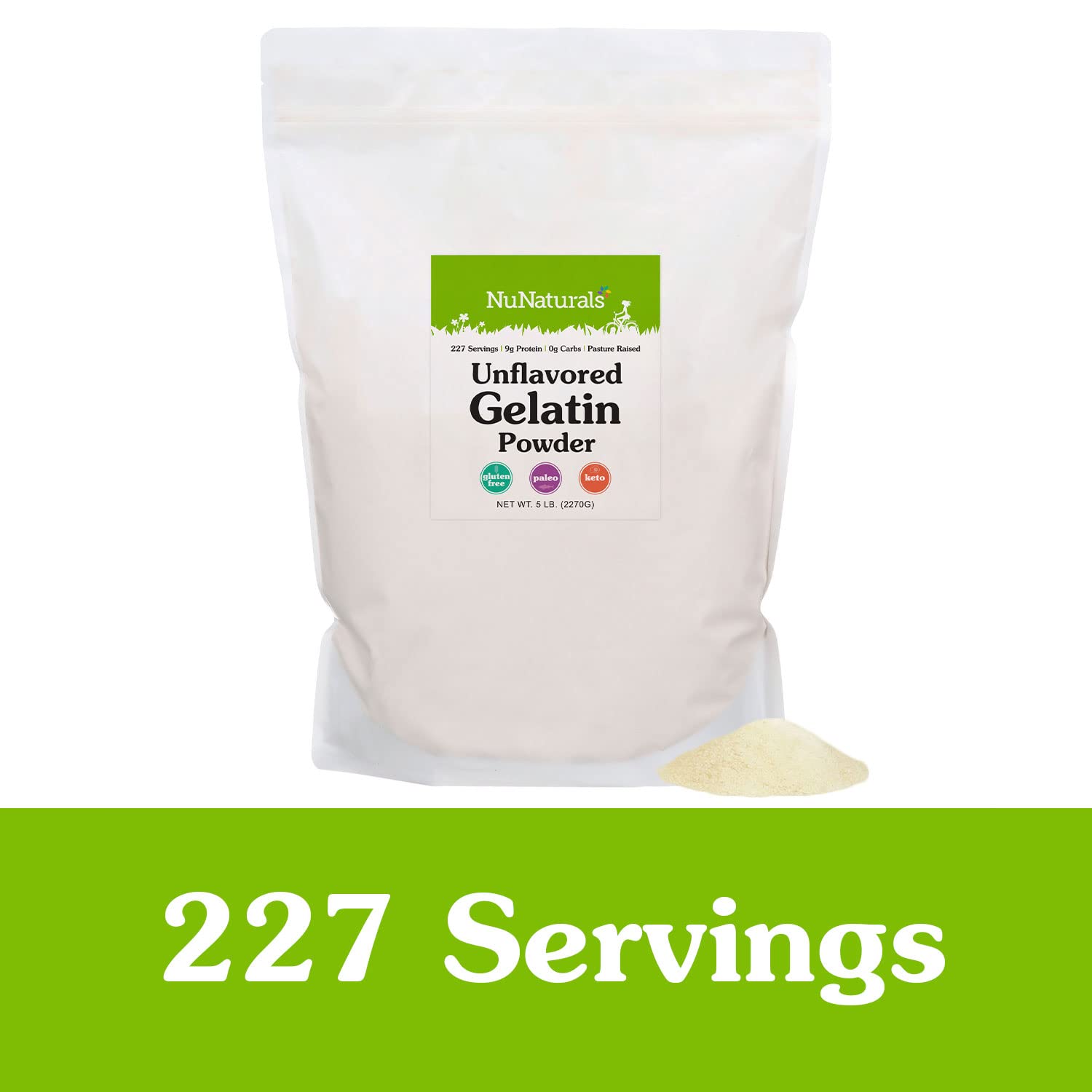 NuNaturals gelatin powder enhances pudding and cheesecake textures without sweetness