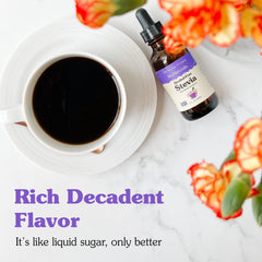 NuNaturals liquid stevia coffee cup with subtle sweetness.