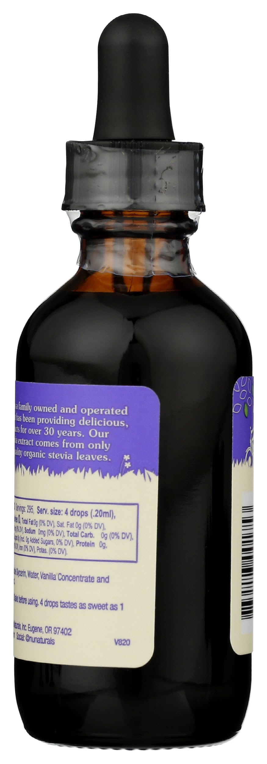 NuNaturals stevia drops being added to a beverage for flavor.