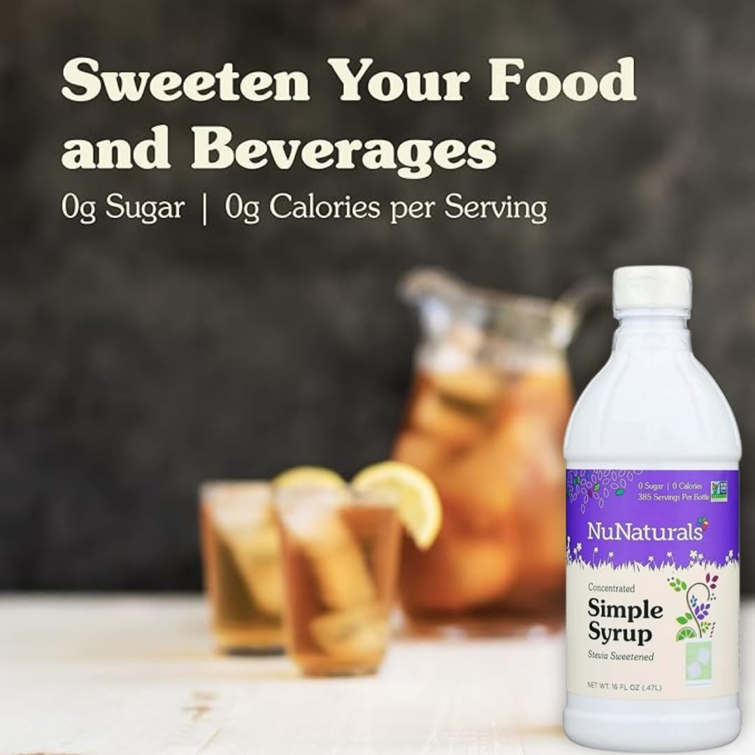 Gluten-free NuNaturals Stevia Simple Syrup bottle
