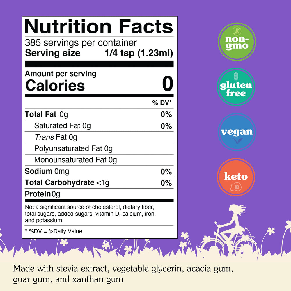 Pouring NuNaturals Stevia Simple Syrup for zero-calorie flavor