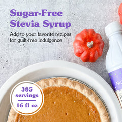 NuNaturals Stevia Syrup coffee cup shows sugar-free sweetness for mornings