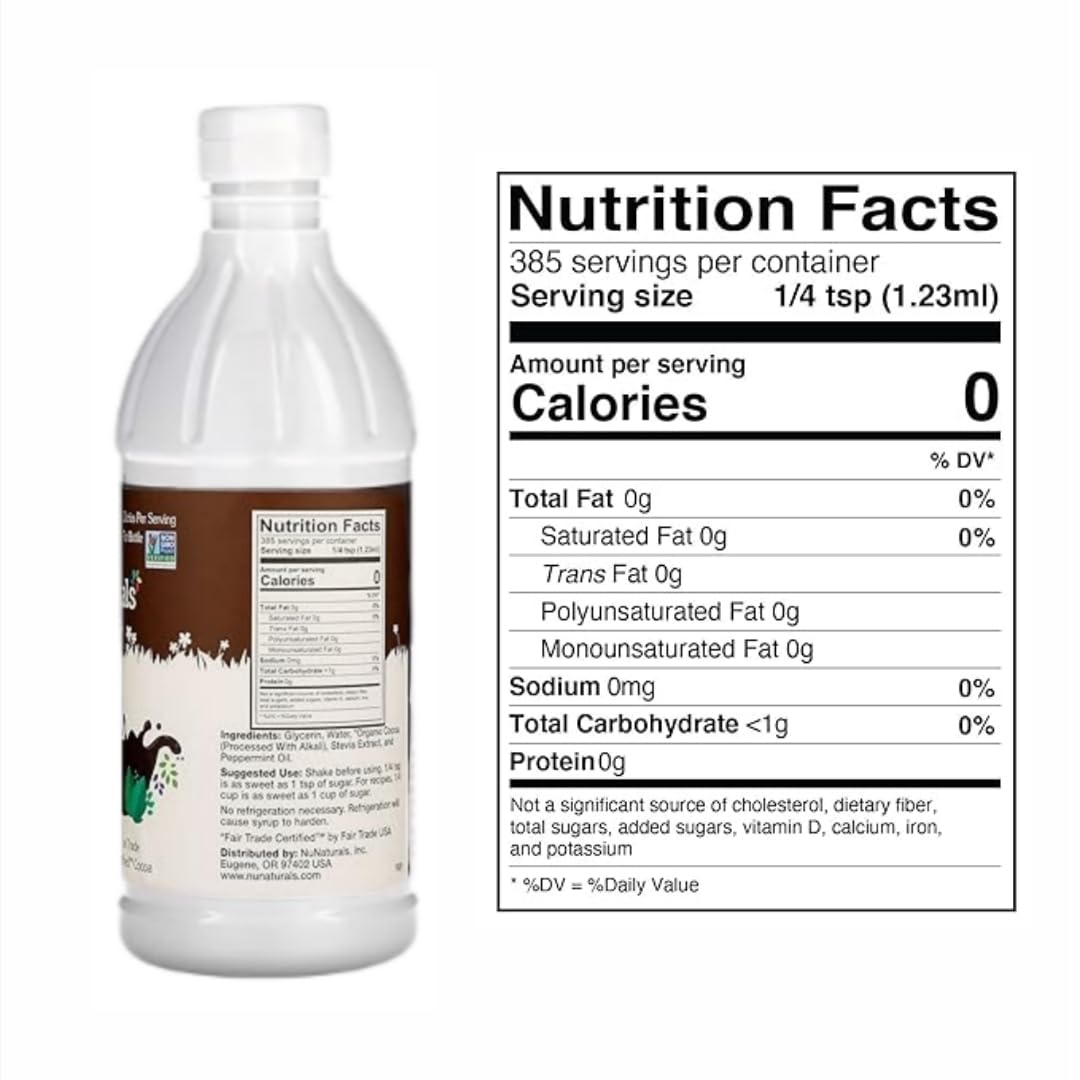 NuNaturals Stevia Syrup ice cream drizzle demonstrates sugar-free topping versatility.