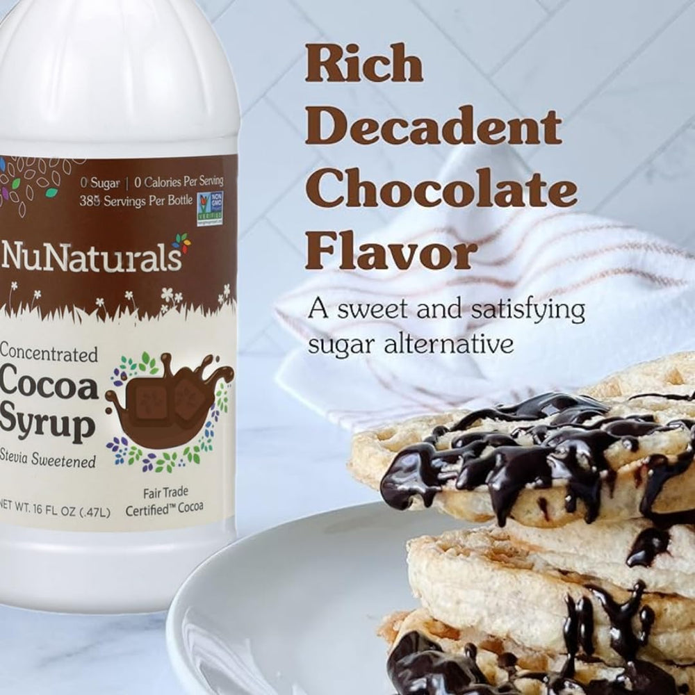 NuNaturals Stevia Syrup latte pour makes a creamy zero calorie addition