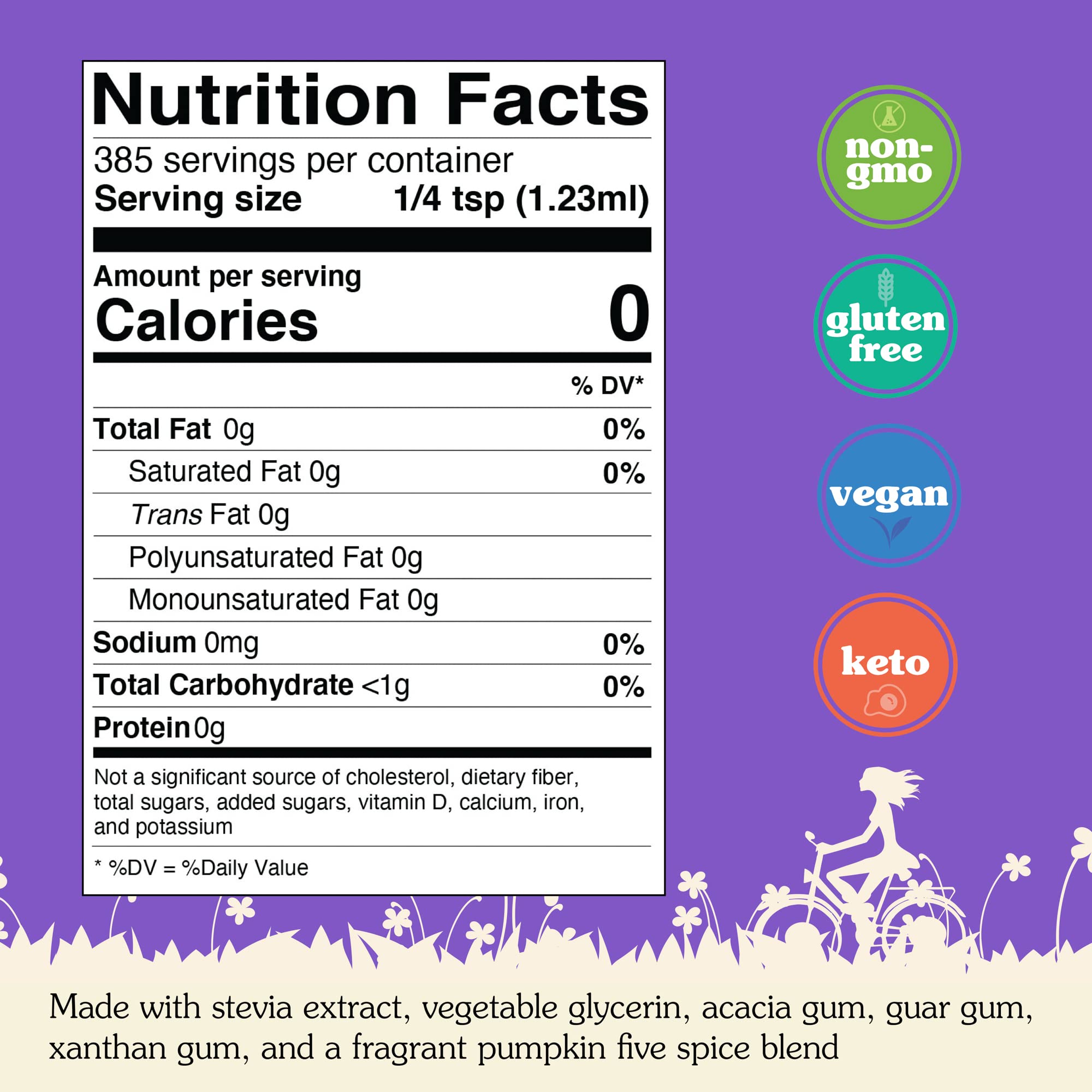 NuNaturals Stevia Syrup pumpkin spice pour demonstrates quick, sugar-free drizzle