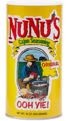 NuNu's Original All Purpose Cajun Seasoning bottle adds bold flavor to meats and seafood