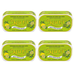 NURI Portuguese sardines in olive oil and lemon in a gift-ready 4-pack