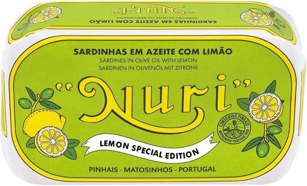NURI sardines in olive oil and lemon can wrapped by hand for gifting