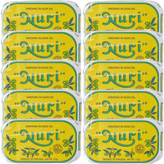 Nuri sardines in olive oil can for quick protein-packed meals.