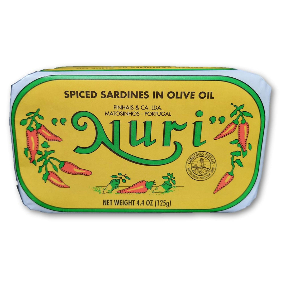 Nuri sardines in spiced olive oil can image, protein-packed, ready to enjoy.