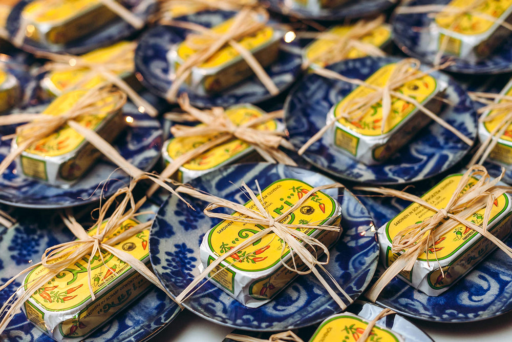 Sardines served on crackers, inviting a gourmet snack.