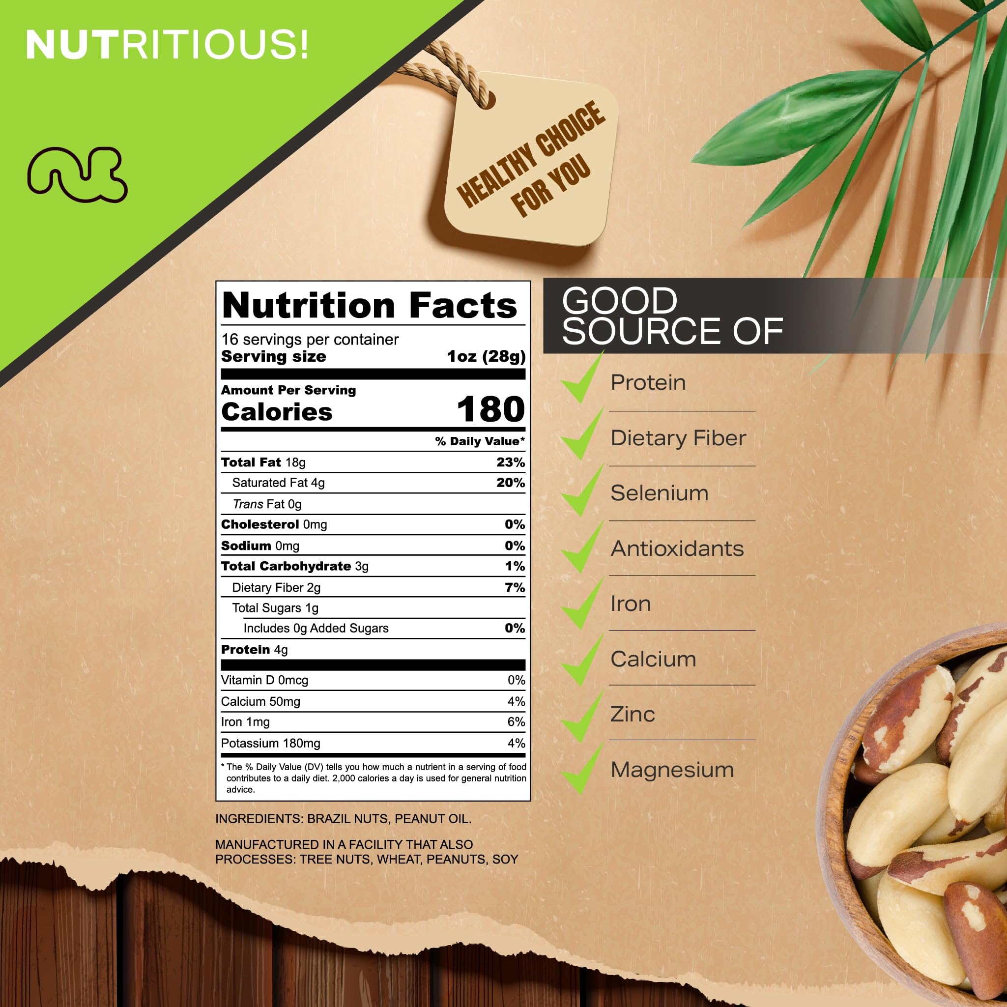 Nut Cravings Brazil nuts whole kernels, roasted aroma, snack-ready.