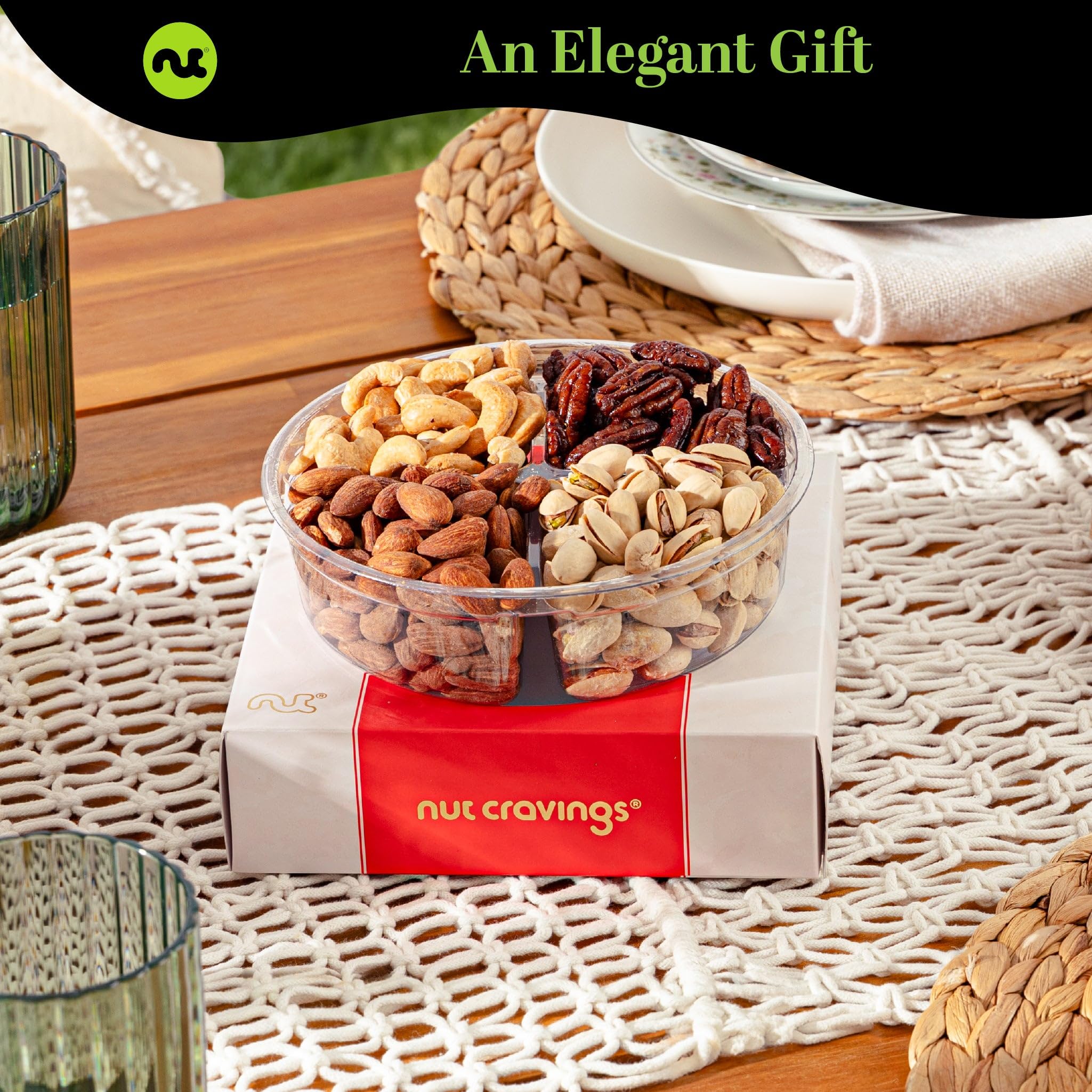 Nut Cravings cashews in a premium mix for gatherings.