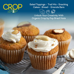 Nut Cravings CROP BY POP Brazil nuts close-up highlights rich texture.