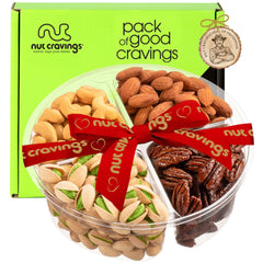 Nut Cravings Easter mixed nuts gift box with four-nut assortment, ideal for gifting.