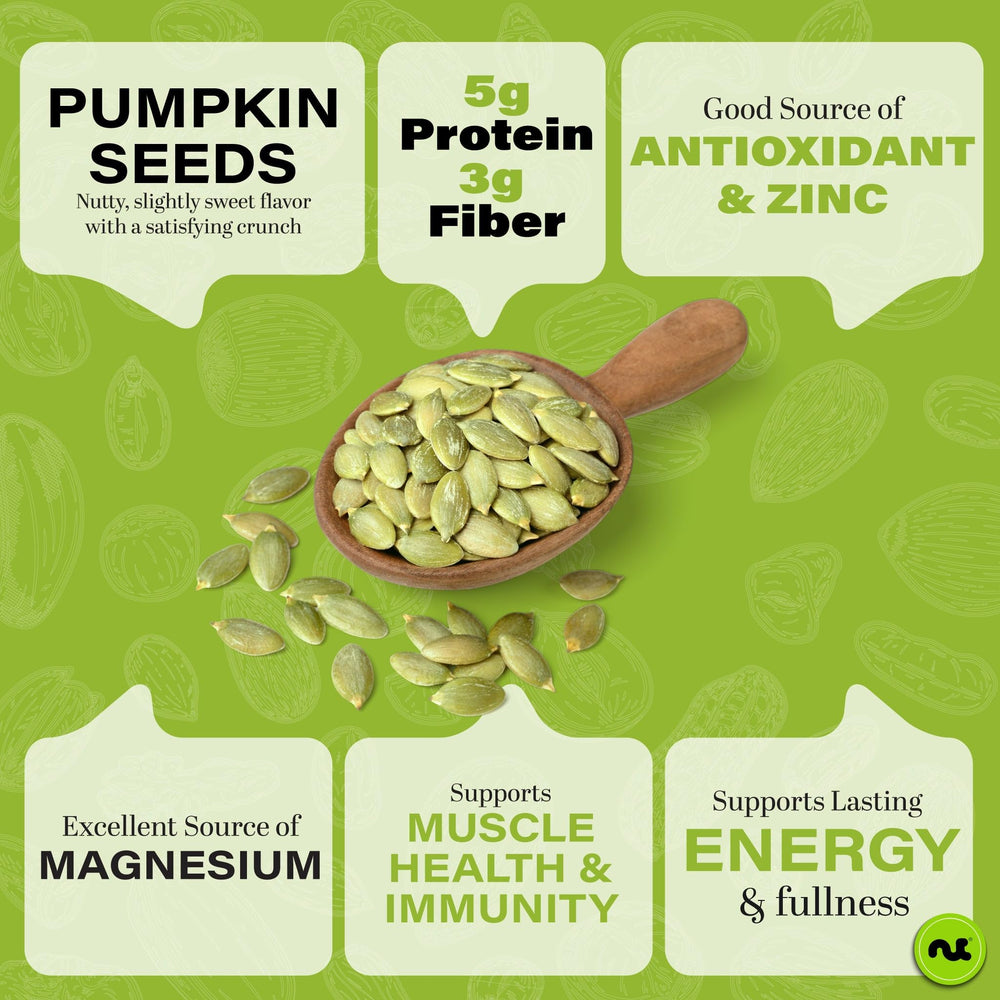 Nut Cravings fresh-roasted pumpkin seeds taste pack, premium snack experience