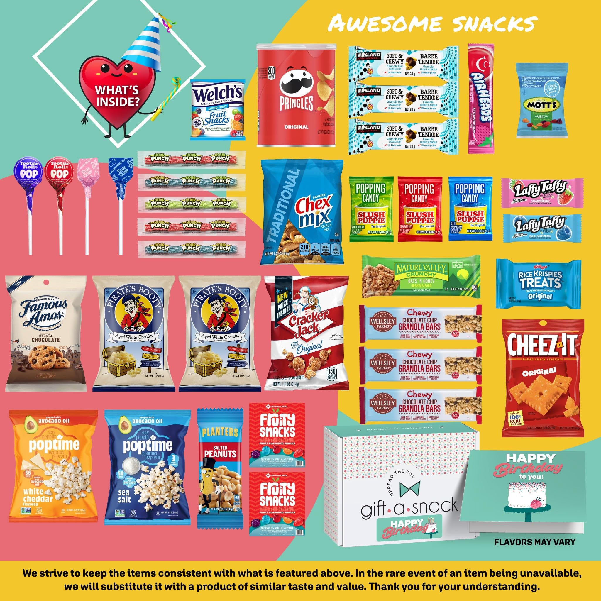 Nut Cravings Gift A Snack greeting card included adds a heartfelt birthday touch.