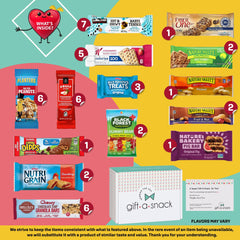 Gift A Snack box with greeting card displayed for gifting
