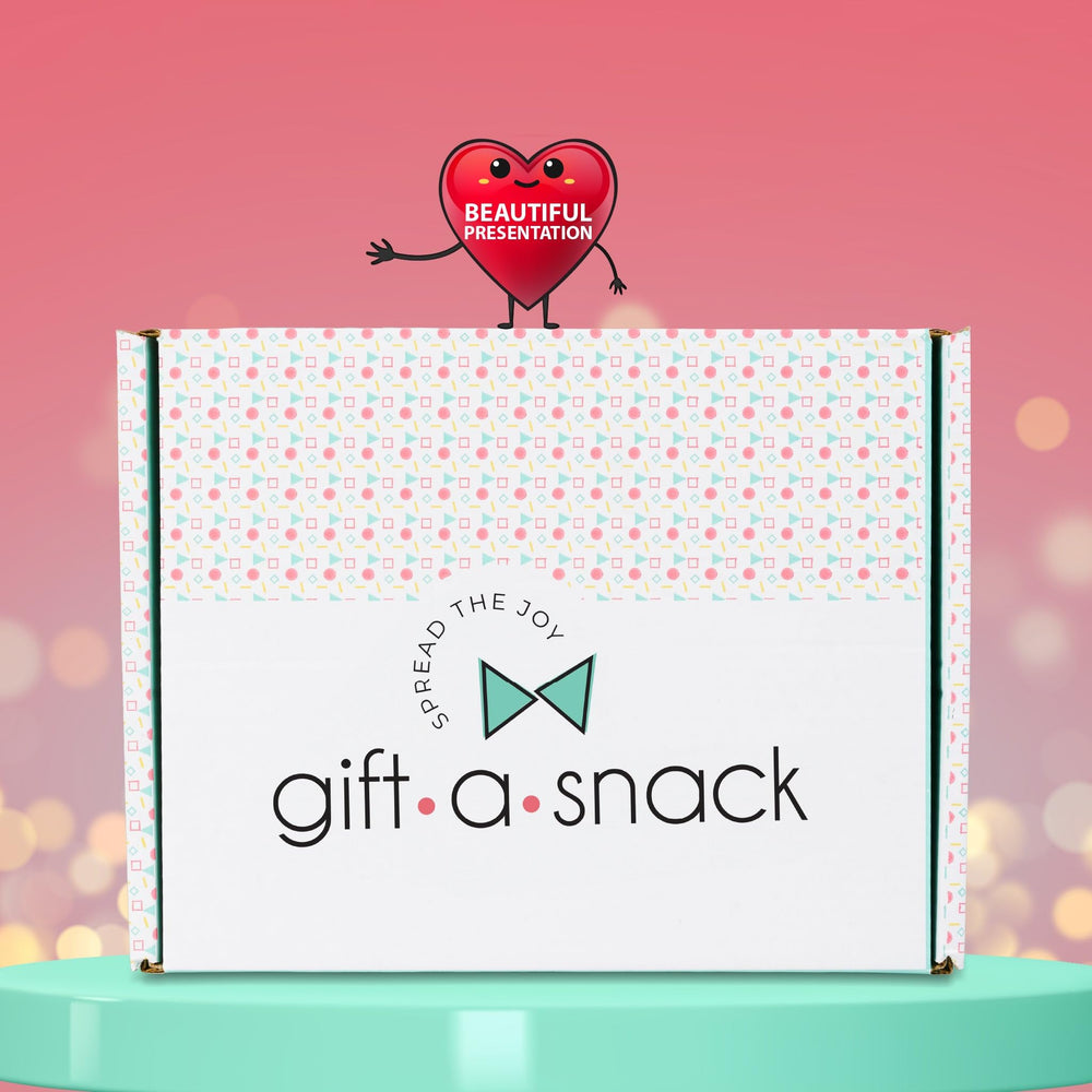 Elegant branded Gift A Snack packaging displayed for gifting