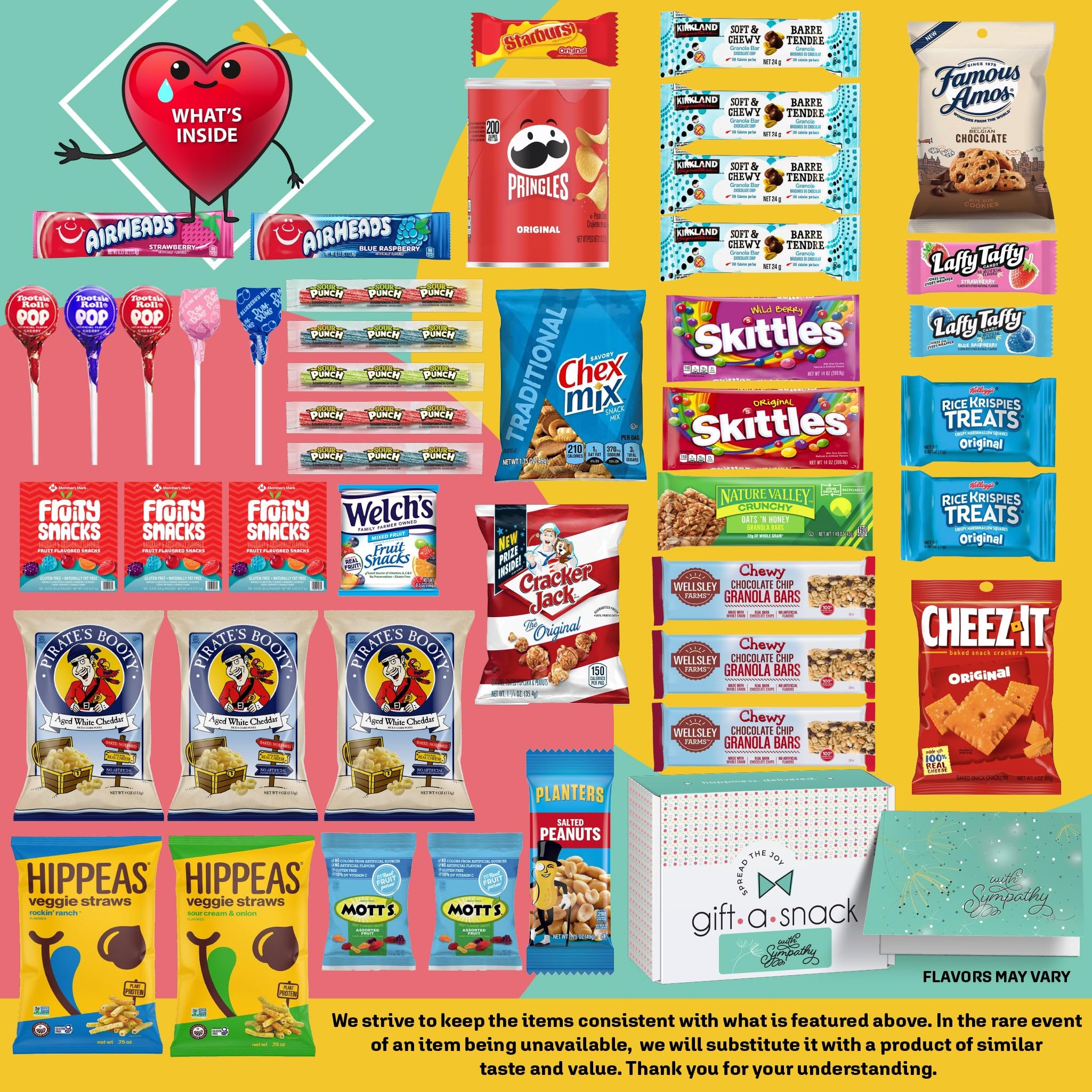 Nut Cravings Gift A Snack greeting card included for a heartfelt condolence note