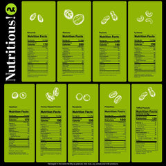 Elegant green and white packaging with gold stamping signals elegance from Nut Cravings