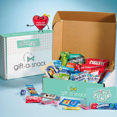 Nut Cravings Greeting Card inside highlights easy, heartfelt messages with the snack box