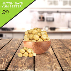 Nut Cravings Hawaiian roasted macadamias close-up with rich butter flavor