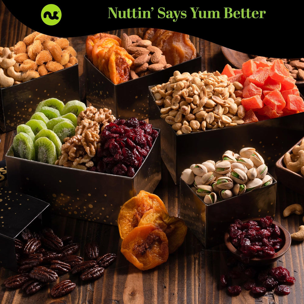 Nut Cravings roasted salted nuts provide snack-ready variety in elegant packaging.
