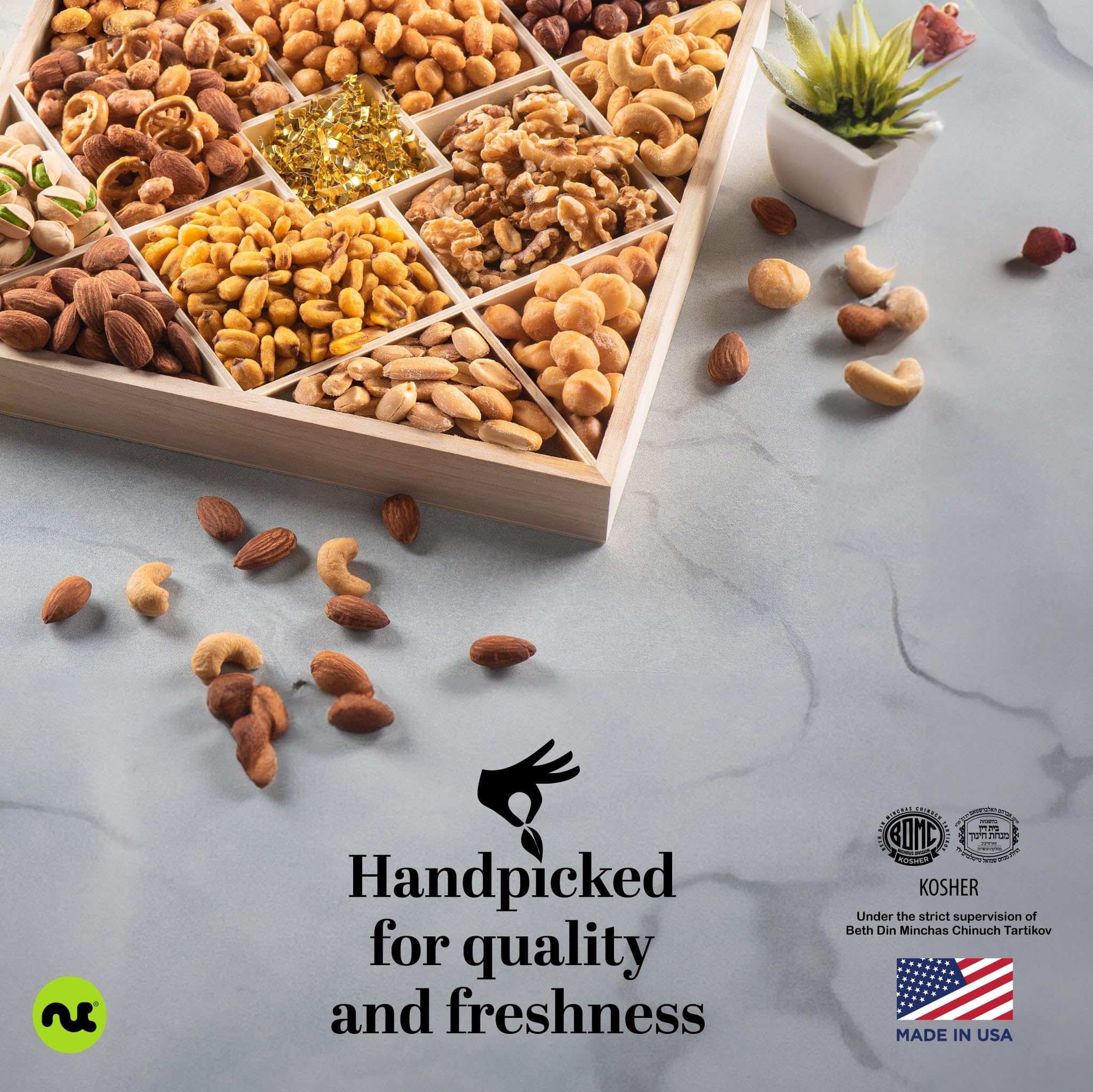 Nut Cravings kosher-certified snacks suitable for kosher households.