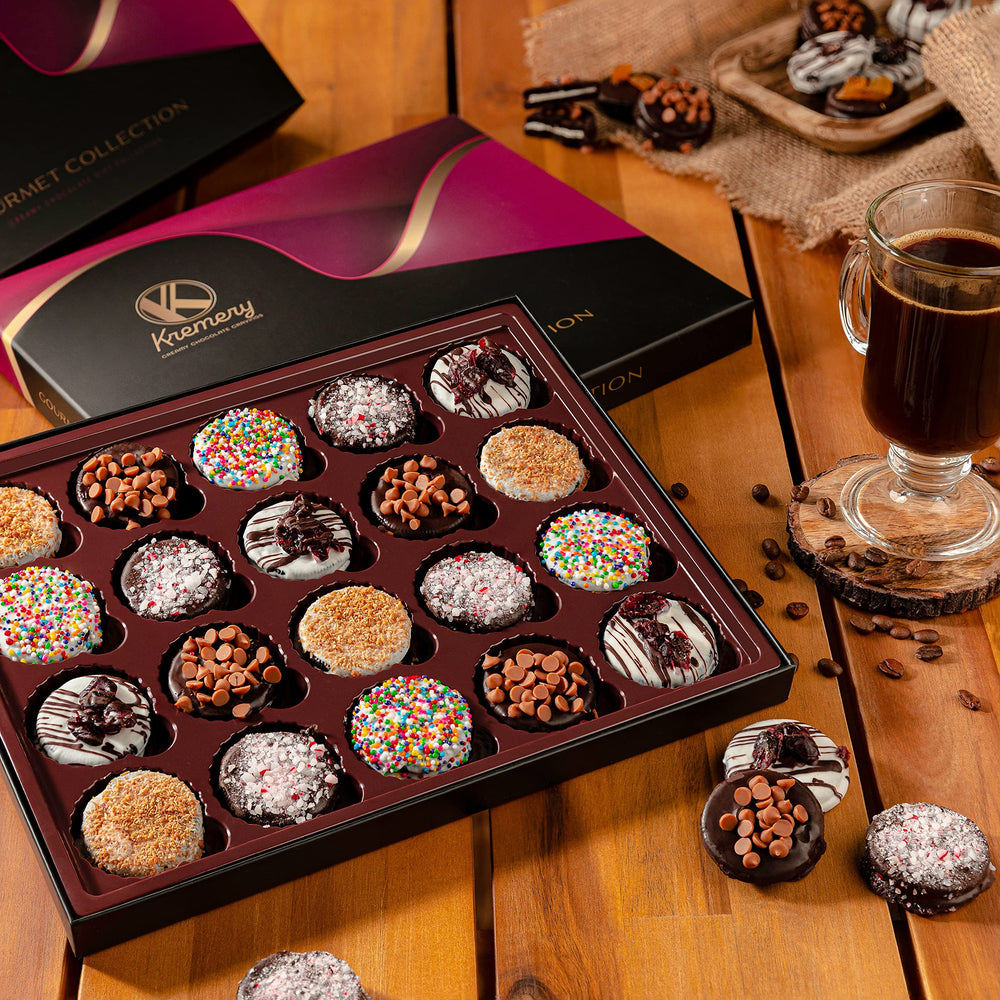 Nut Cravings KREMERY assorted flavors display six cookie varieties