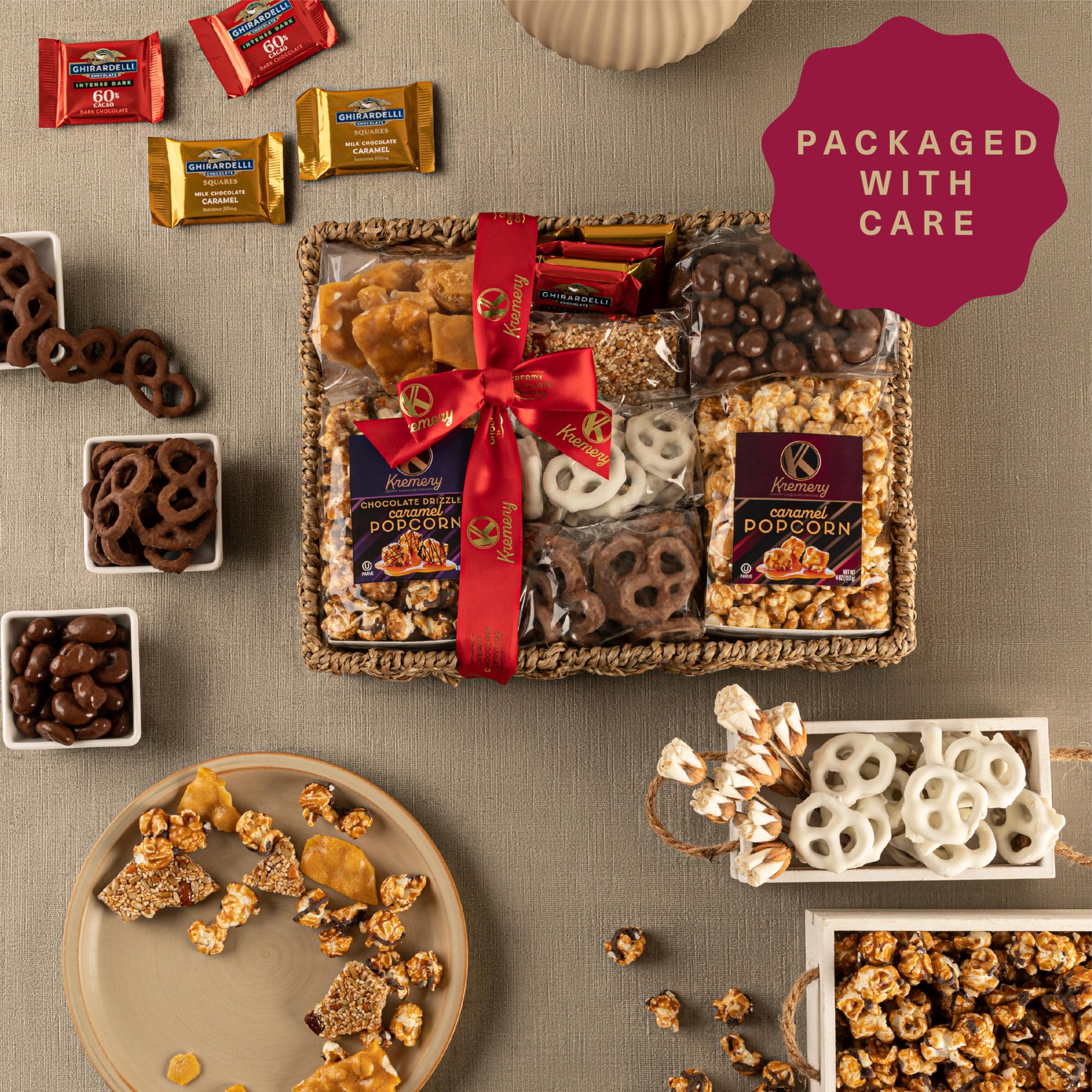 Kremery chocolate-covered almonds provide rich chocolate with nut texture