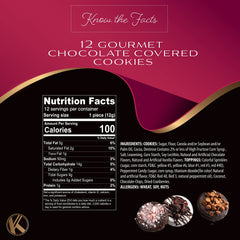 Nut Cravings Kremery cookie closeup with creamy dairy-free chocolate coating.