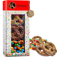 Nut Cravings KREMERY Easter pretzel twists with colorful toppings for festive snacking