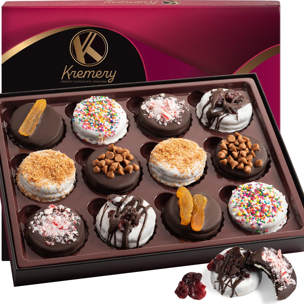 Nut Cravings Kremery elegant box shows premium dairy-free cookies ready for gifting.