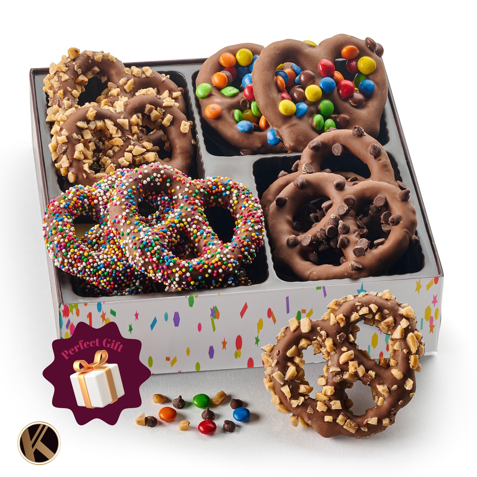 Nut Cravings Kremery four-compartment box keeps treats organized for sharing.