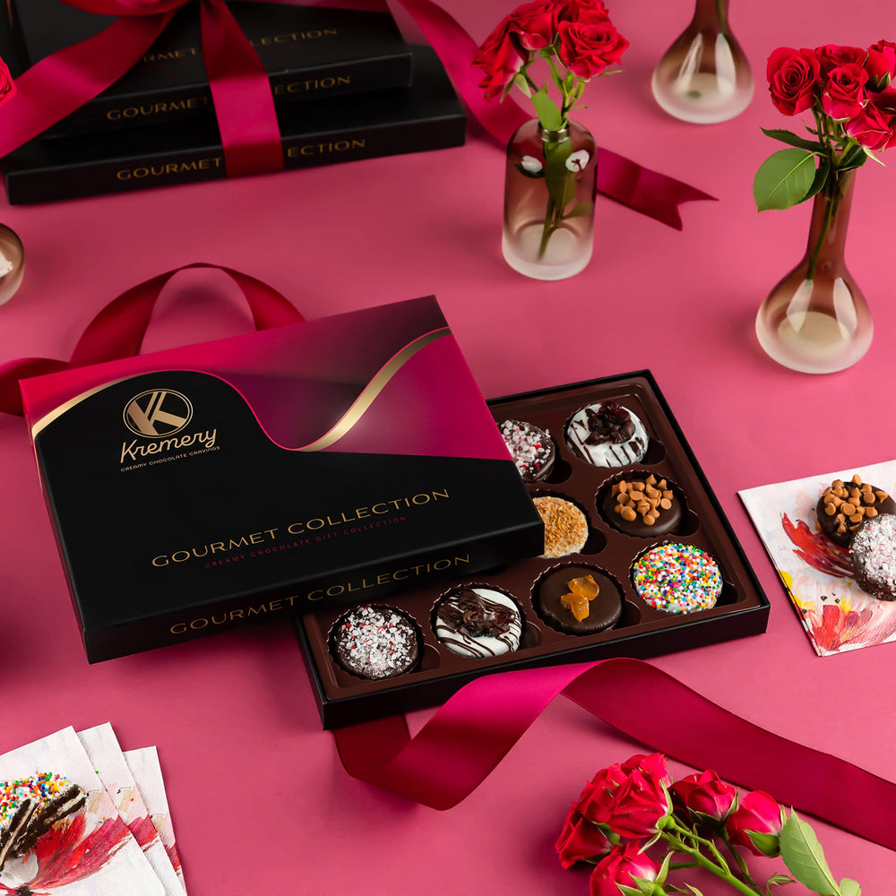 Nut Cravings Kremery gift box open reveals a ready-to-gift presentation.