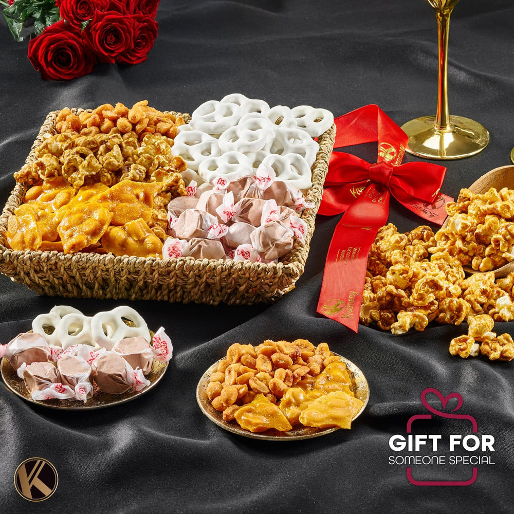KREMERY honey roasted peanuts in tray, ideal as a shareable snack.