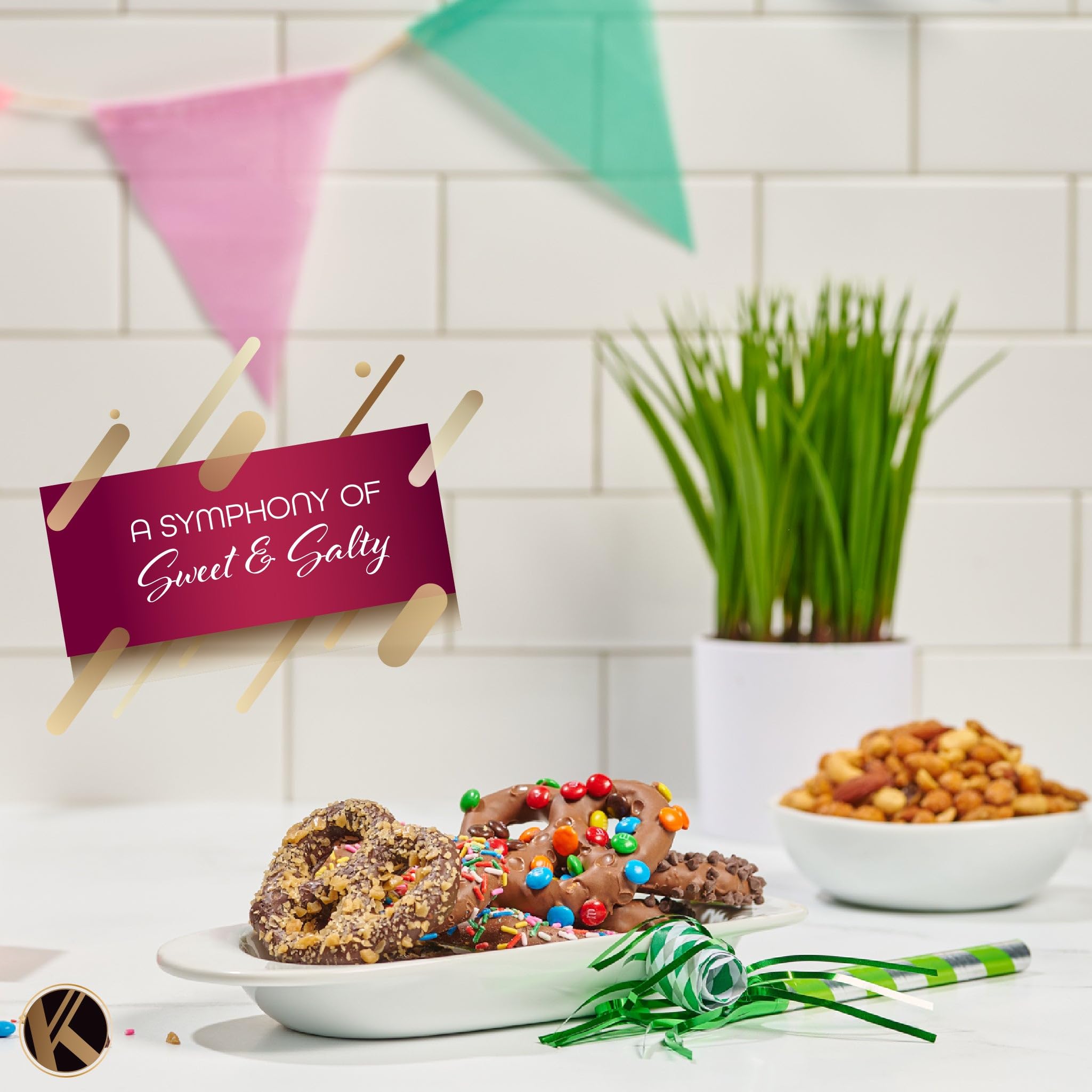 Nut Cravings KREMERY milk dark and white chocolate trio delivers rich flavor contrasts