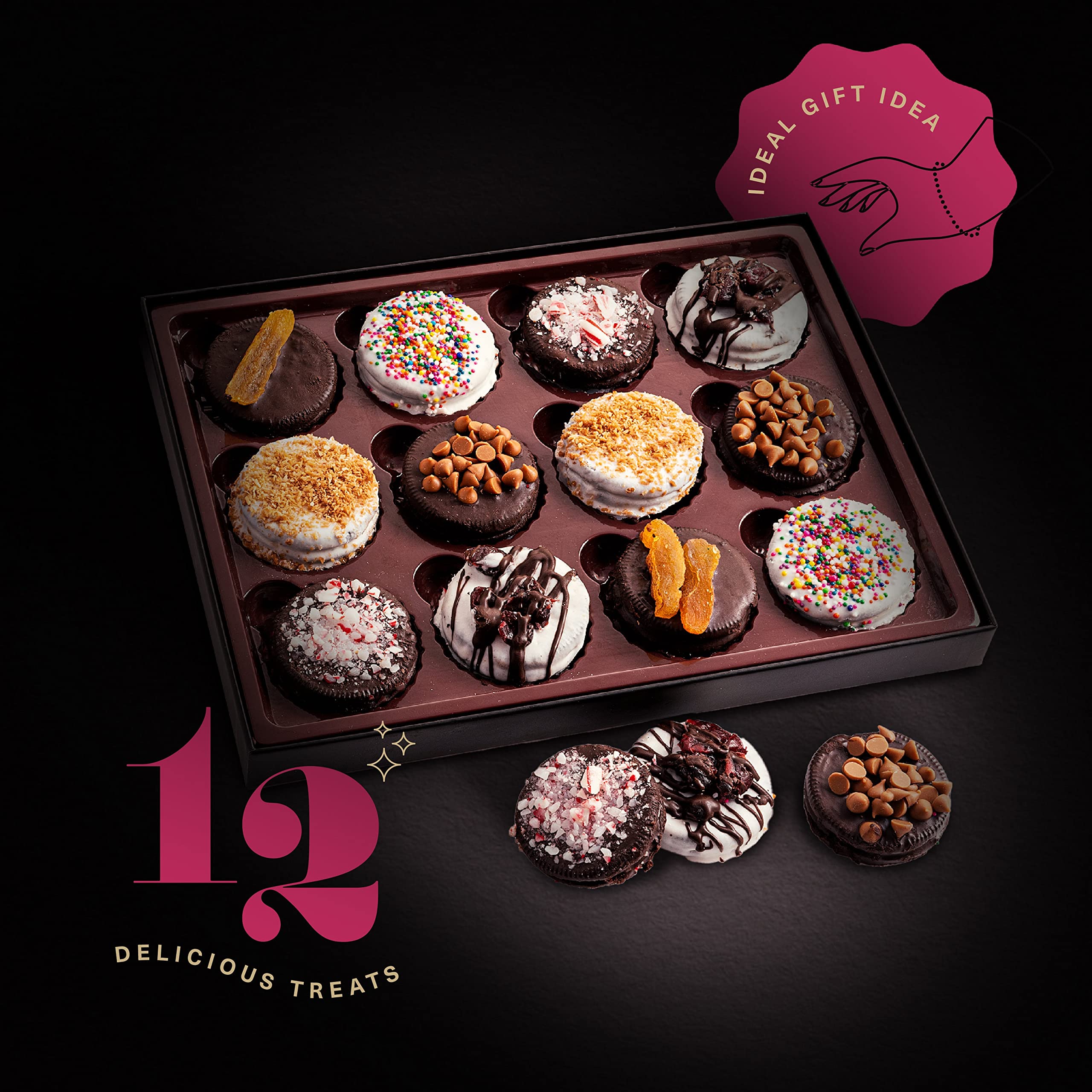 Nut Cravings Kremery packaging detail emphasizes the luxe black, maroon, and gold design.