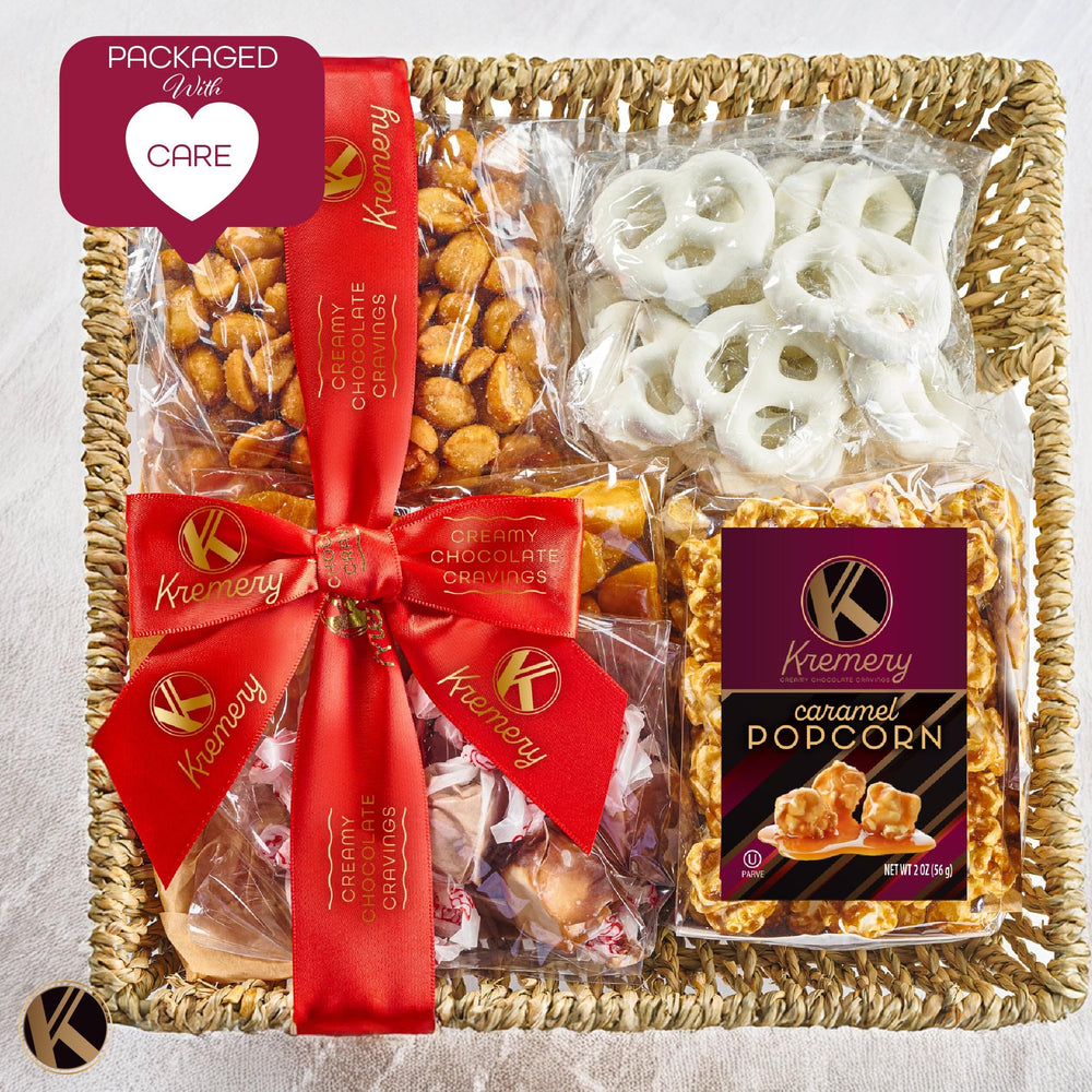 KREMERY peanut brittle slice, a crunchy bite for celebrations.
