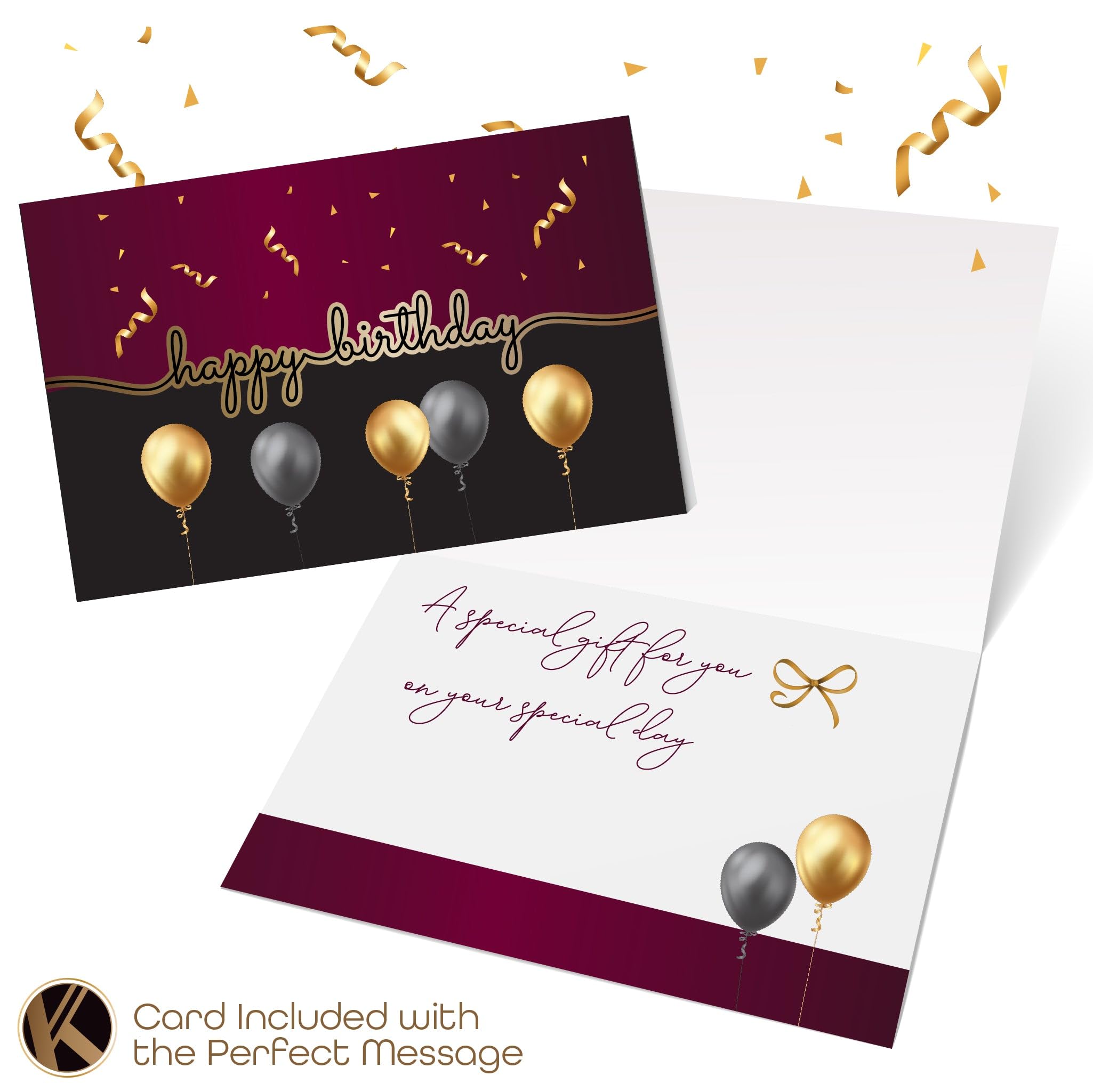 Ribbon and greeting card ready-to-gift presentation by Nut Cravings Kremery