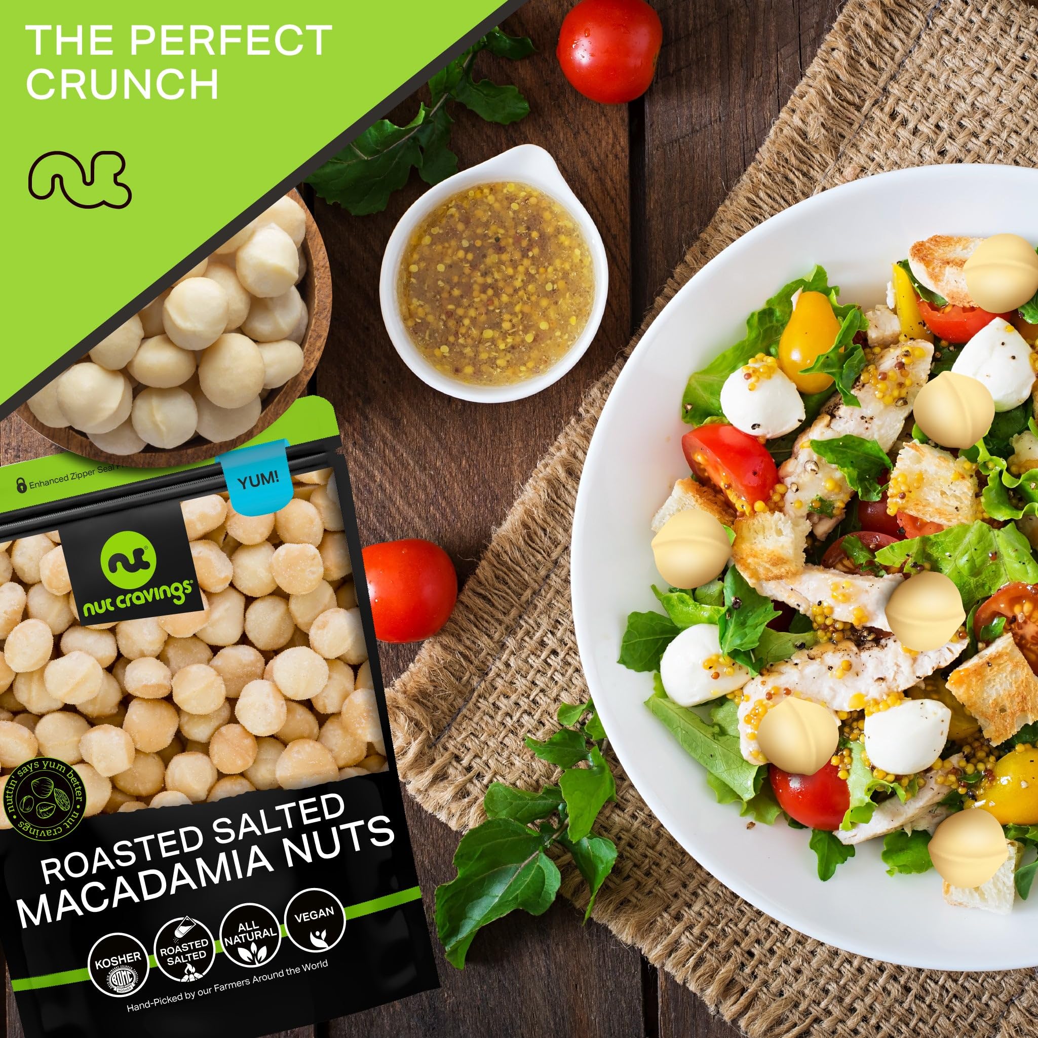 Nut Cravings bulk macadamia nuts for sharing or baking.