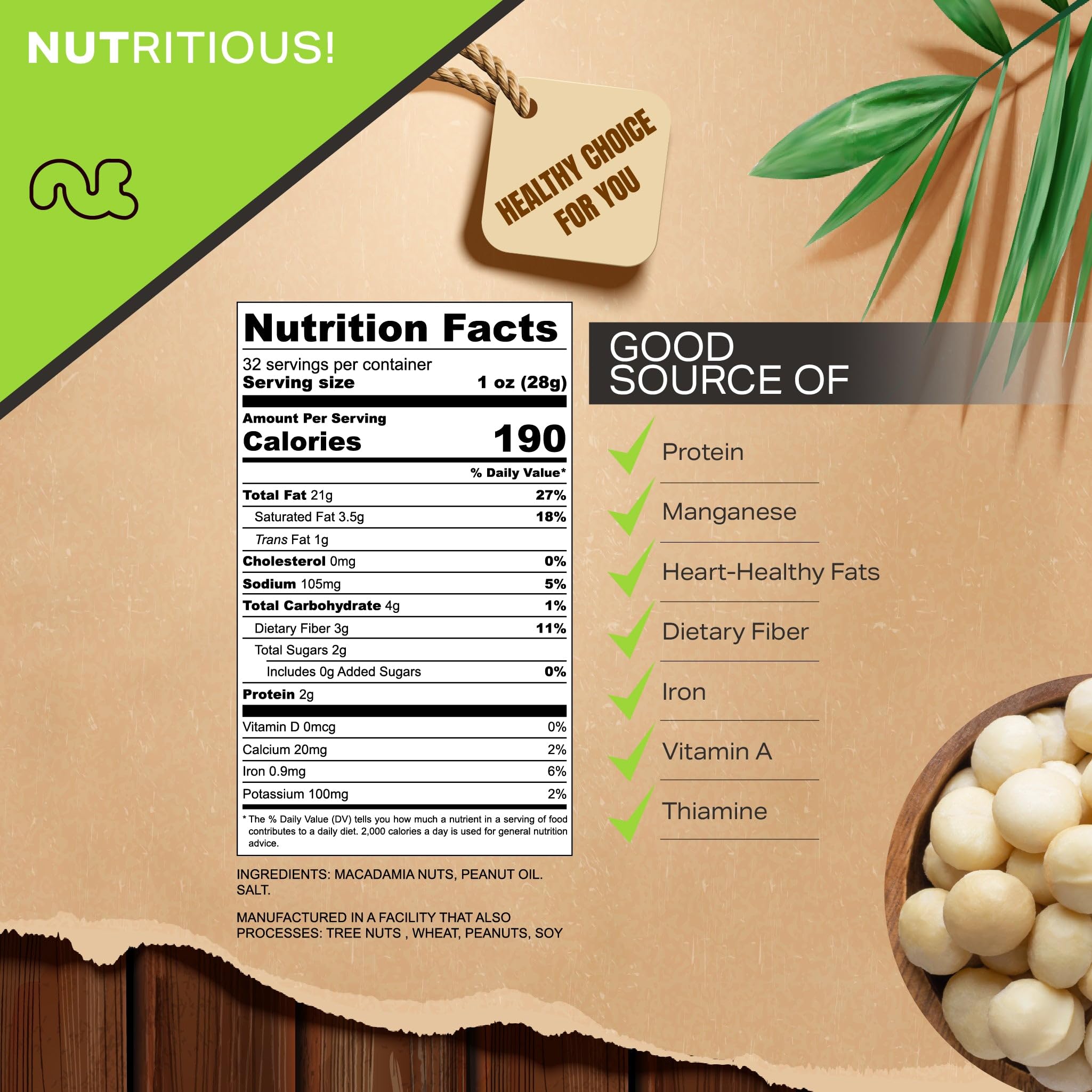 Nut Cravings macadamia nuts closeup highlighting creamy texture.