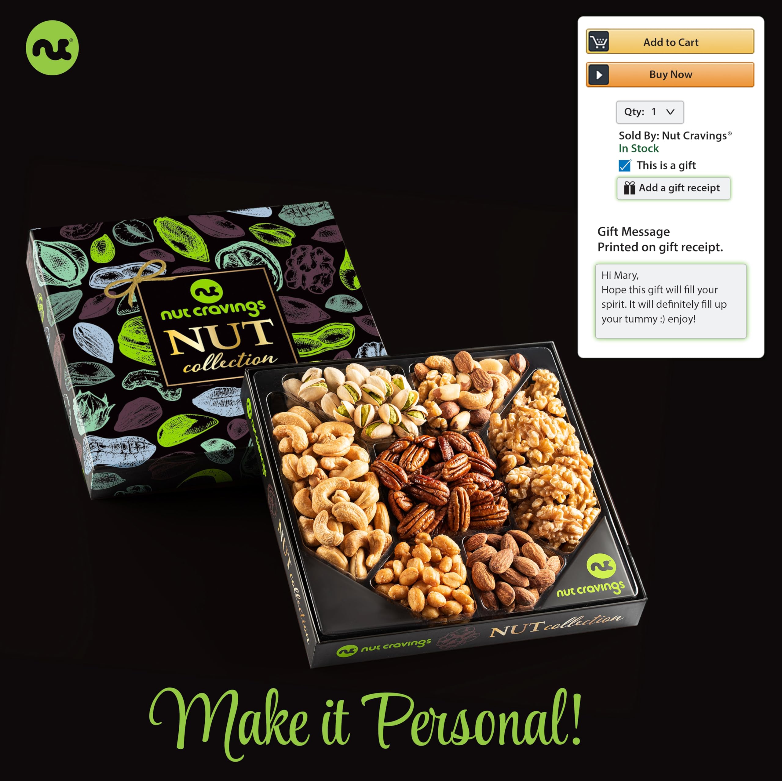 Nut Cravings mixed nuts—balanced assortment, ready for sharing.