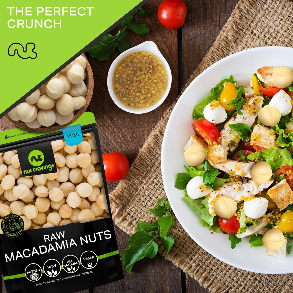 Nut Cravings premium macadamias as a convenient healthy snack.