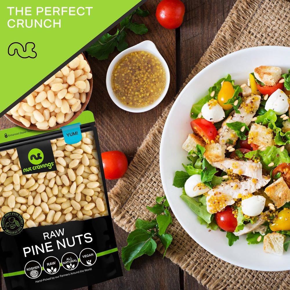 Nut Cravings farmers-picked pine nuts highlighting freshness and quality.