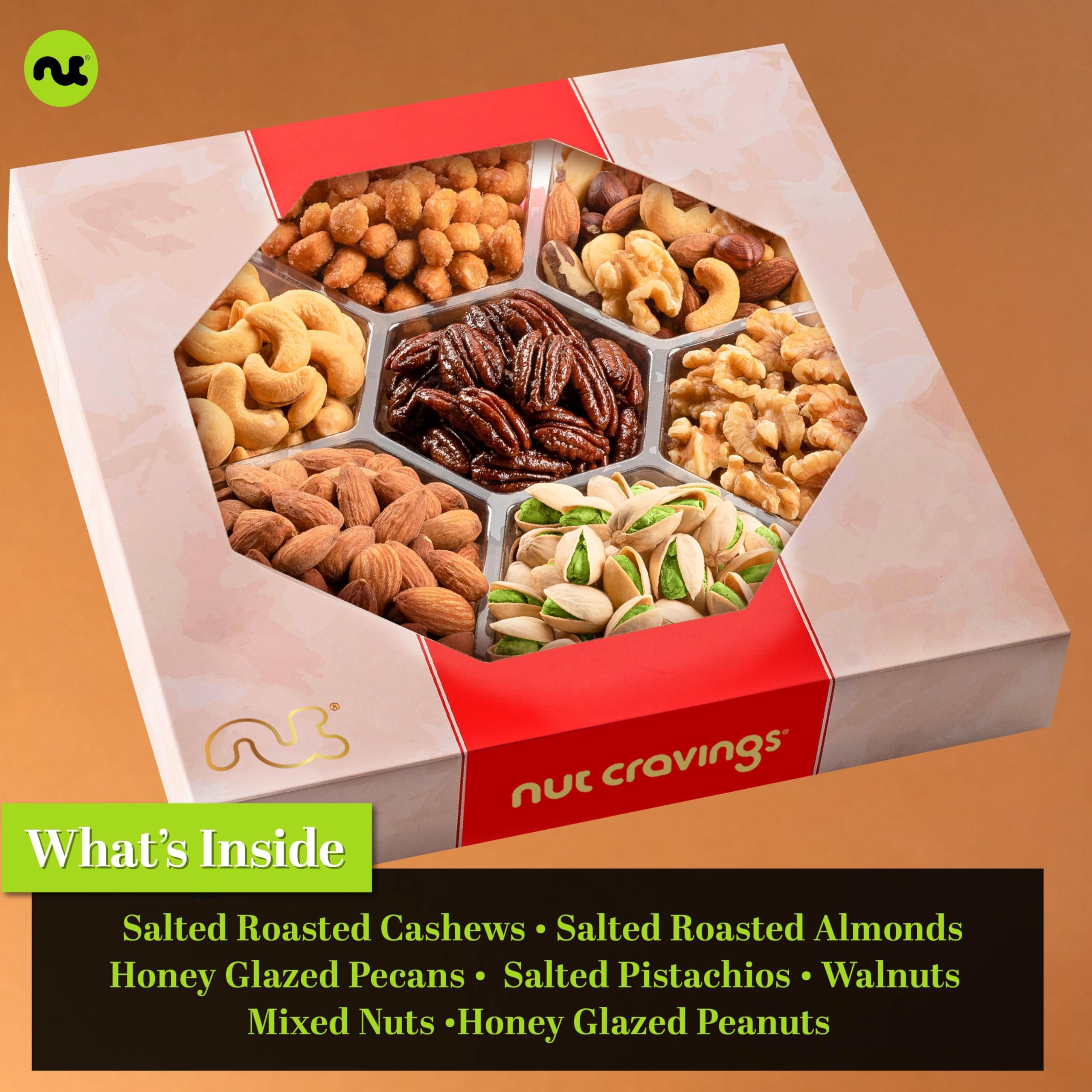 Nut Cravings pistachios and pecans highlighting vibrant colors and crunch.