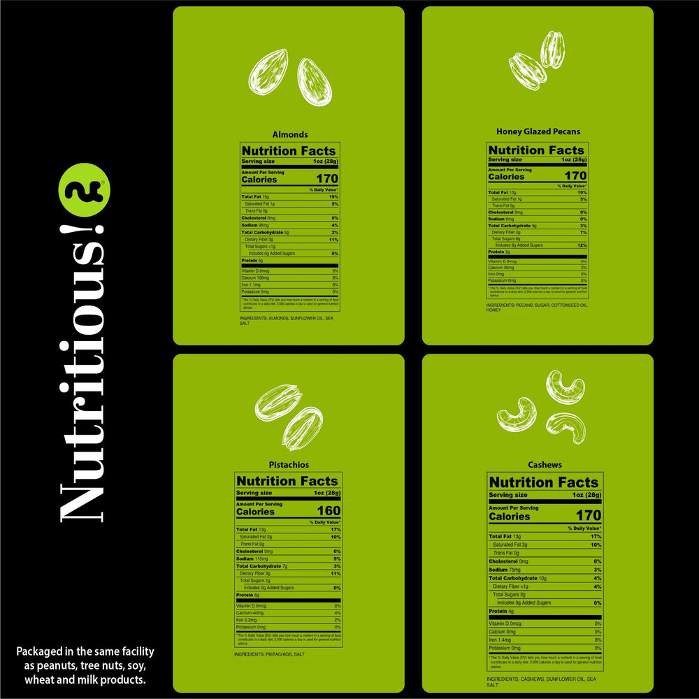 Nut Cravings red ribbon packaging, an elegant gift-ready presentation.