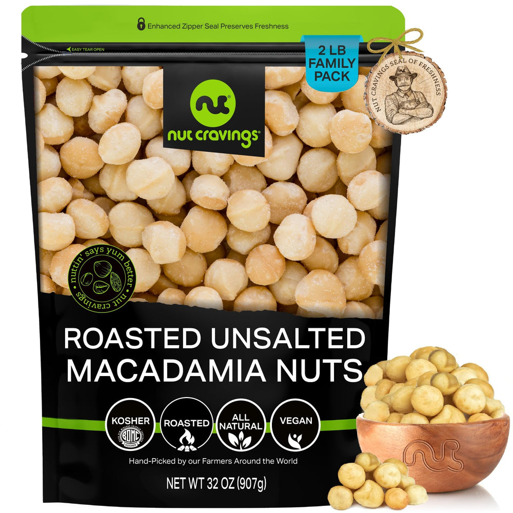Nut Cravings roasted macadamia no-shell bulk bag for snacking